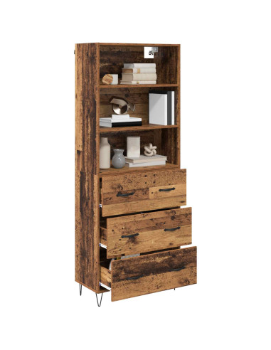 Credenza con cassetto 2 pcs Legno vecchio Legno multistrato