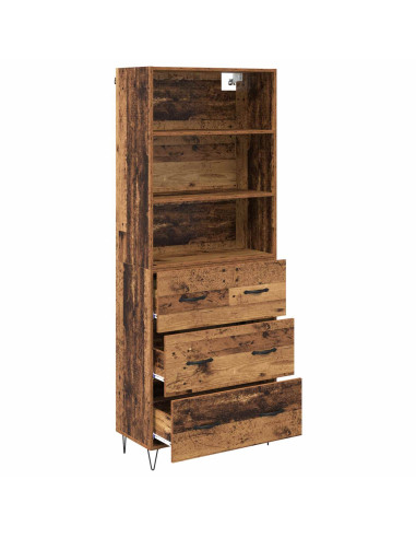 Credenza con cassetto 2 pcs Legno vecchio Legno multistrato