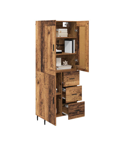 Credenza con cassetto 2 pcs Legno vecchio Legno multistrato
