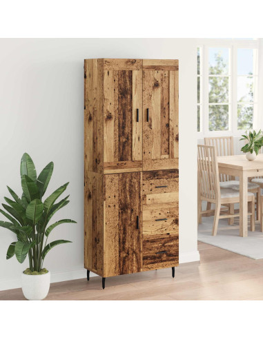 Credenza con cassetto 2 pcs Legno vecchio Legno multistrato