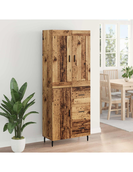 Credenza con cassetto 2 pcs Legno vecchio Legno multistrato
