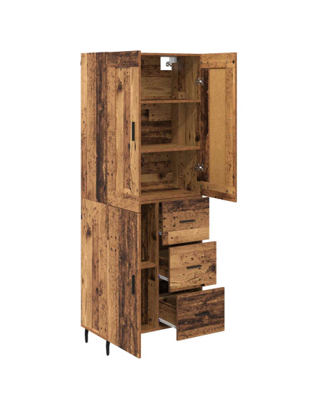 Credenza con cassetto 2 pcs Legno vecchio Legno multistrato