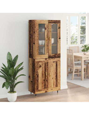 Credenza 2 pcs Legno vecchio Legno multistrato