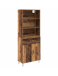 Credenza con cassetto 2 pcs Legno vecchio Legno multistrato 2