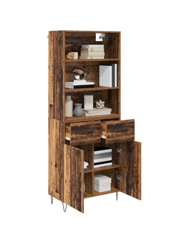 Credenza con cassetto 2 pcs Legno vecchio Legno multistrato