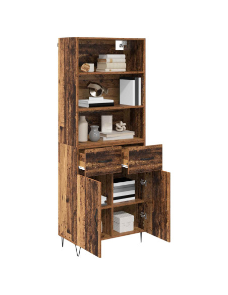 Credenza con cassetto 2 pcs Legno vecchio Legno multistrato