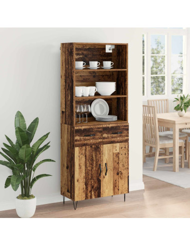 Credenza con cassetto 2 pcs Legno vecchio Legno multistrato
