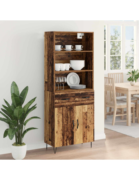 Credenza con cassetto 2 pcs Legno vecchio Legno multistrato