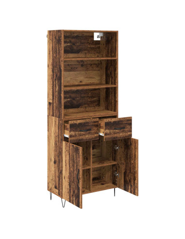 Credenza con cassetto 2 pcs Legno vecchio Legno multistrato