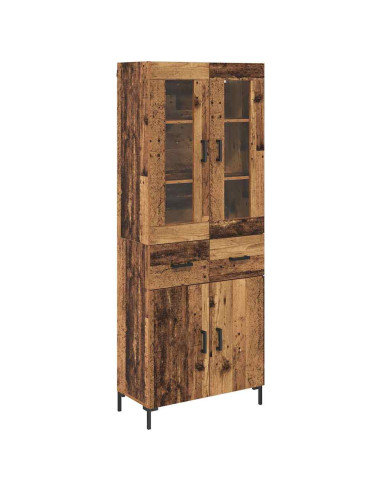 Credenza con cassetto 2 pcs Legno vecchio Legno multistrato