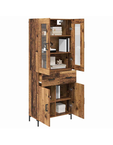 Credenza con cassetto 2 pcs Legno vecchio Legno multistrato
