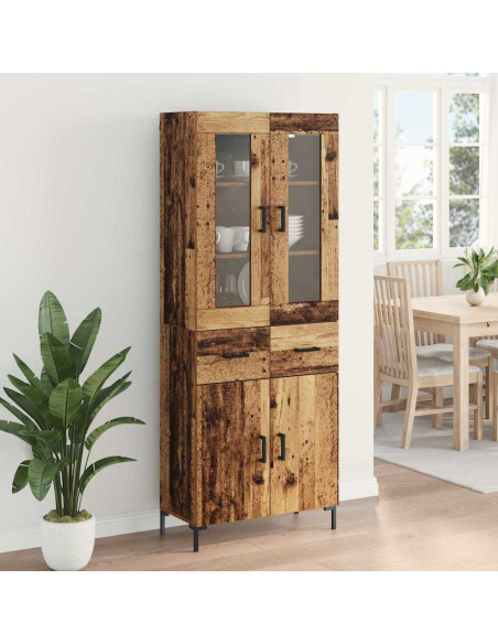 Credenza con cassetto 2 pcs Legno vecchio Legno multistrato