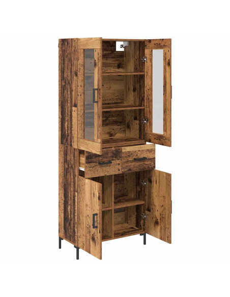 Credenza con cassetto 2 pcs Legno vecchio Legno multistrato