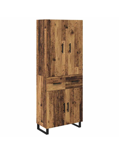 Credenza con cassetto 2 pcs Legno vecchio 69,5 x 34 x 180 cm