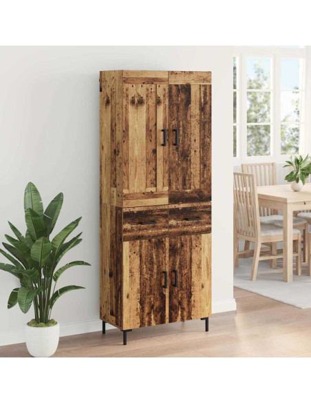 Credenza con cassetto 2 pcs Legno vecchio Legno multistrato