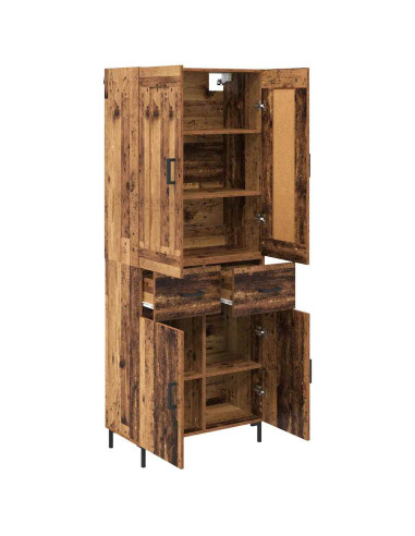 Credenza con cassetto 2 pcs Legno vecchio Legno multistrato