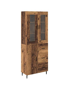 Credenza con cassetto 2 pcs Legno vecchio Legno multistrato 2