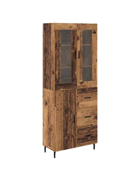 Credenza con cassetto 2 pcs Legno vecchio Legno multistrato