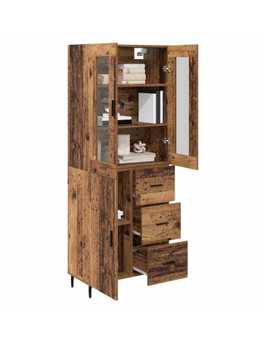 Credenza con cassetto 2 pcs Legno vecchio Legno multistrato