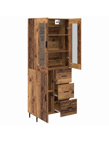 Credenza con cassetto 2 pcs Legno vecchio Legno multistrato