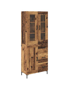 Credenza con cassetto 2 pcs Legno vecchio Legno multistrato 2