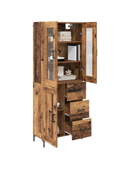 Credenza con cassetto 2 pcs Legno vecchio Legno multistrato