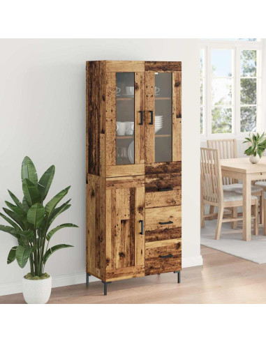 Credenza con cassetto 2 pcs Legno vecchio Legno multistrato