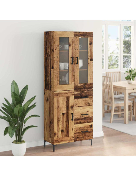 Credenza con cassetto 2 pcs Legno vecchio Legno multistrato