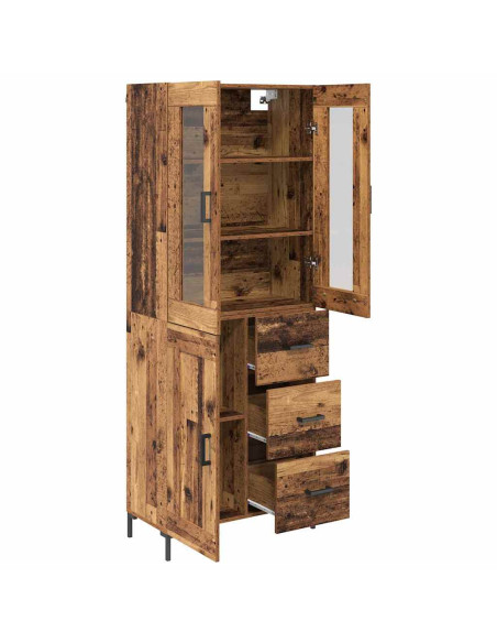 Credenza con cassetto 2 pcs Legno vecchio Legno multistrato