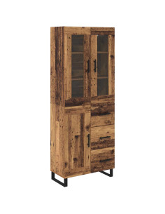 Credenza con cassetto 2 pcs Legno vecchio Legno multistrato 2