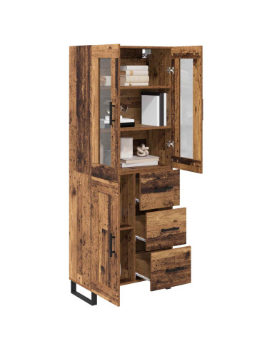 Credenza con cassetto 2 pcs Legno vecchio Legno multistrato