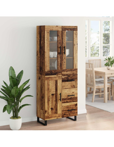 Credenza con cassetto 2 pcs Legno vecchio Legno multistrato