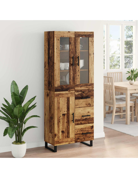 Credenza con cassetto 2 pcs Legno vecchio Legno multistrato