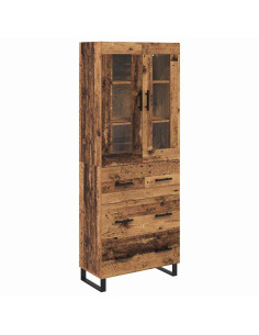 Credenza con cassetto 2 pcs Legno vecchio Legno multistrato 2