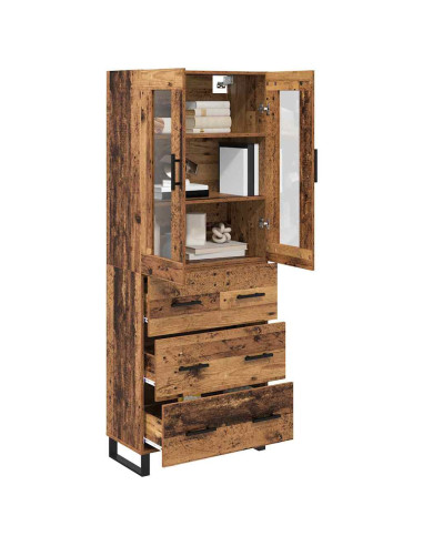 Credenza con cassetto 2 pcs Legno vecchio Legno multistrato