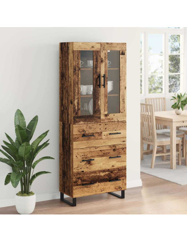 Credenza con cassetto 2 pcs Legno vecchio Legno multistrato