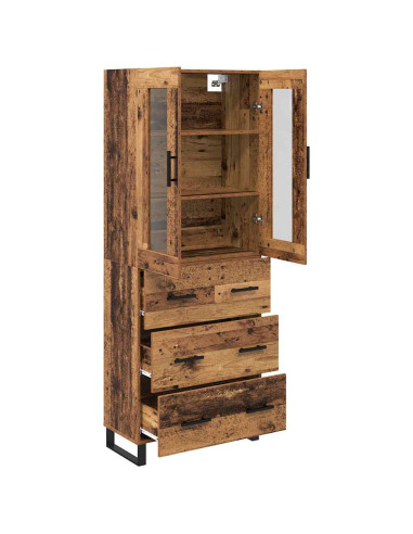 Credenza con cassetto 2 pcs Legno vecchio Legno multistrato