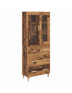 Credenza con cassetto Legno vecchio 69,5 x 34 x 180 cm 2