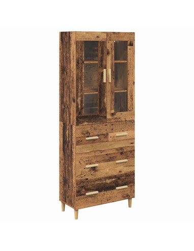 Credenza con cassetto Legno vecchio 69,5 x 34 x 180 cm