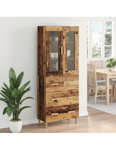 Credenza con cassetto Legno vecchio 69,5 x 34 x 180 cm