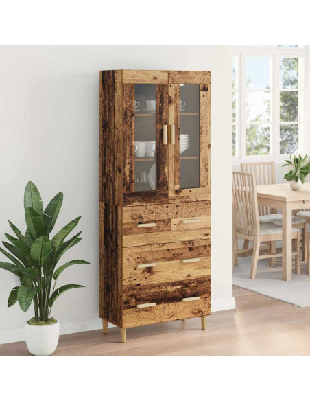 Credenza con cassetto Legno vecchio 69,5 x 34 x 180 cm