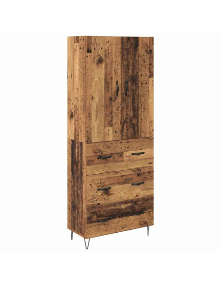 Credenza con cassetto 2 pcs Legno vecchio Legno multistrato