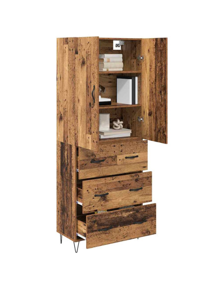 Credenza con cassetto 2 pcs Legno vecchio Legno multistrato