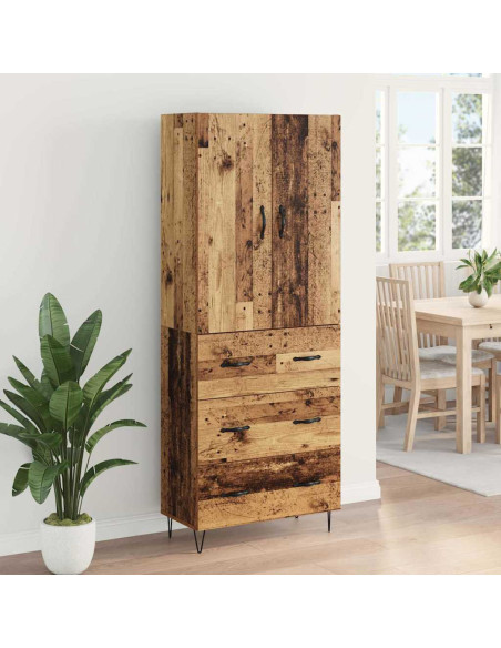 Credenza con cassetto 2 pcs Legno vecchio Legno multistrato