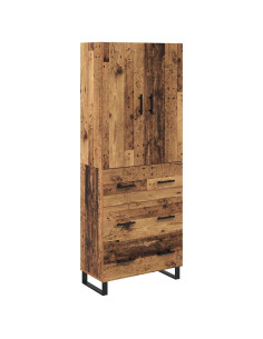 Credenza con cassetto 2 pcs Legno vecchio 69,5 x 34 x 180 cm 2