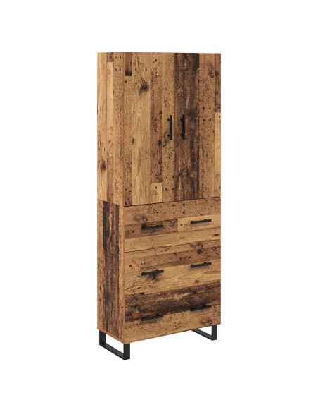 Credenza con cassetto 2 pcs Legno vecchio 69,5 x 34 x 180 cm