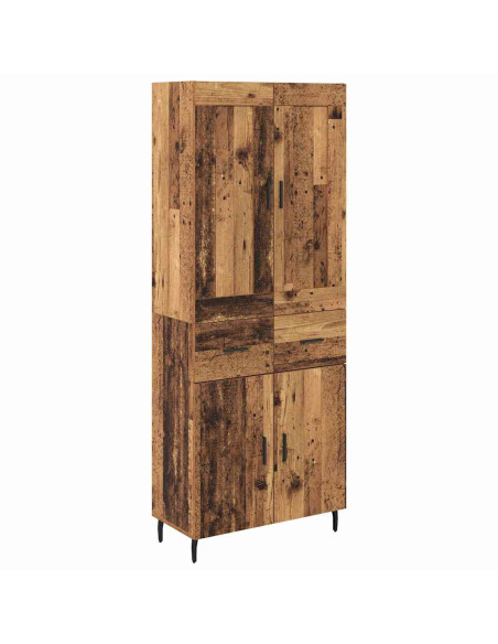 Credenza con cassetto 2 pcs Legno vecchio Legno multistrato