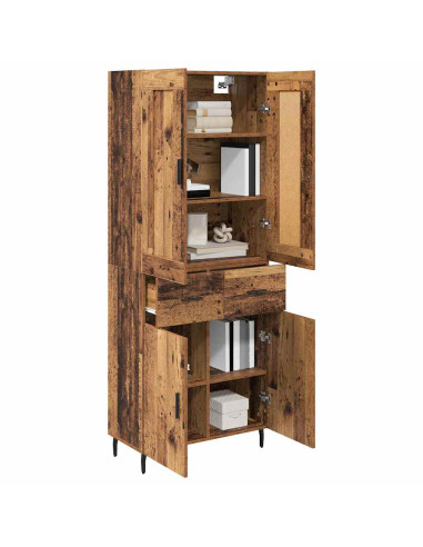 Credenza con cassetto 2 pcs Legno vecchio Legno multistrato