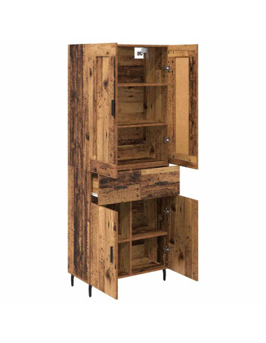 Credenza con cassetto 2 pcs Legno vecchio Legno multistrato