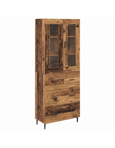 Credenza con cassetto 2 pcs Legno vecchio Legno multistrato